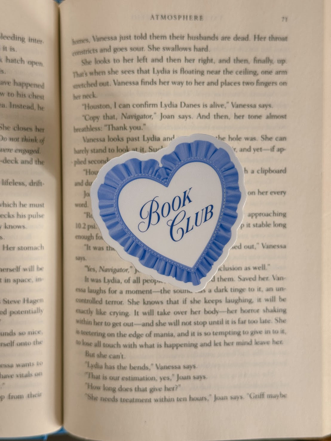 Book Club Ruffle Heart Sticker