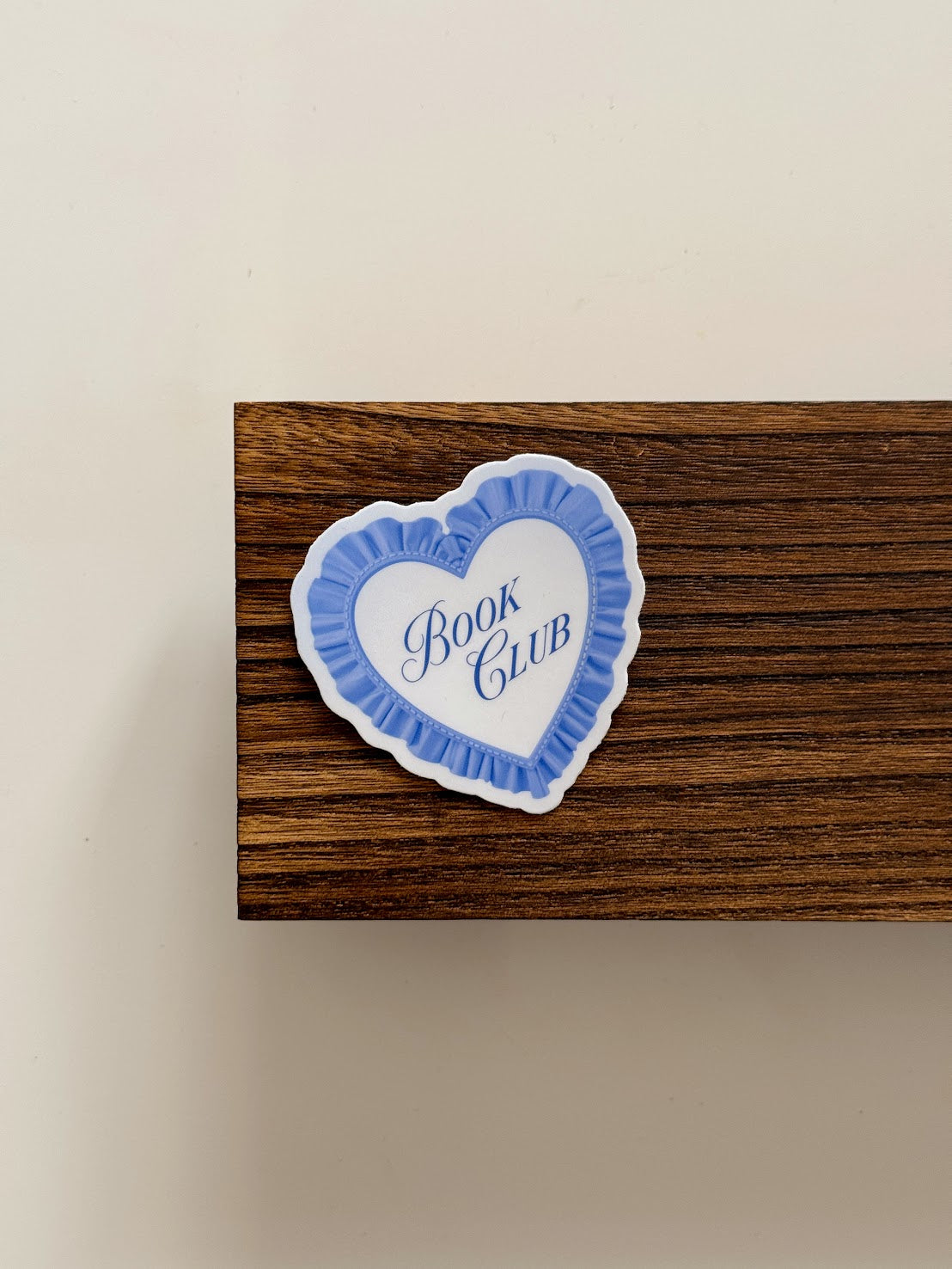 Book Club Ruffle Heart Sticker