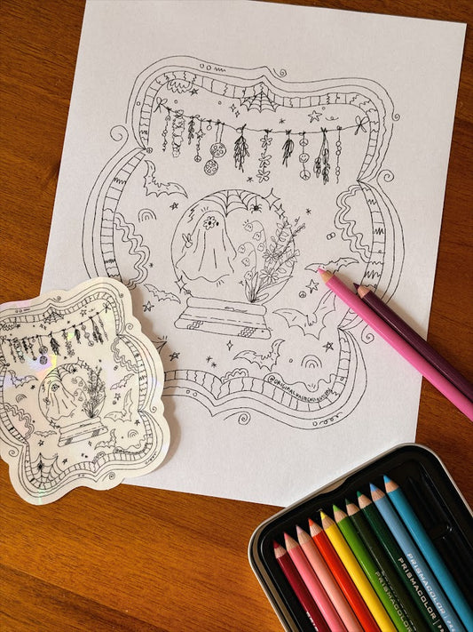 Coloring Page: Groovy Ghost