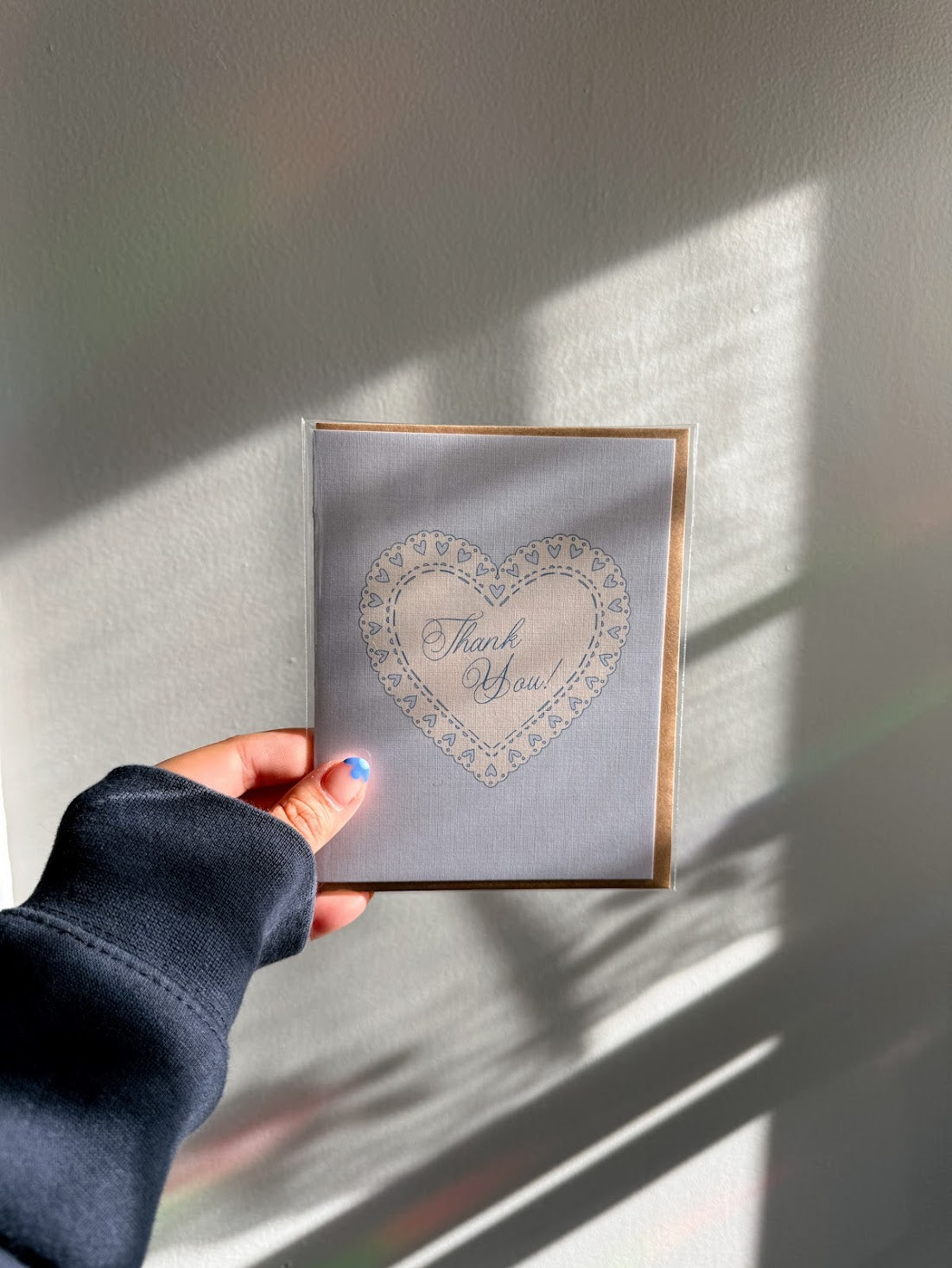 Fancy Heart "Thank you" Card