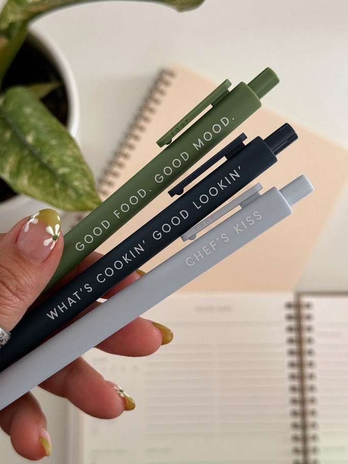 Foodie Jotter Gel Pen: Set of 3