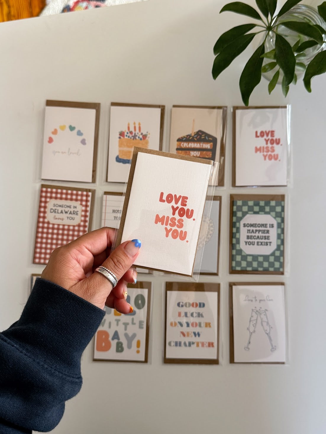 Mini Love you. Miss you. Note Card