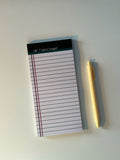 So I Don't Forget Striped Long Notepad