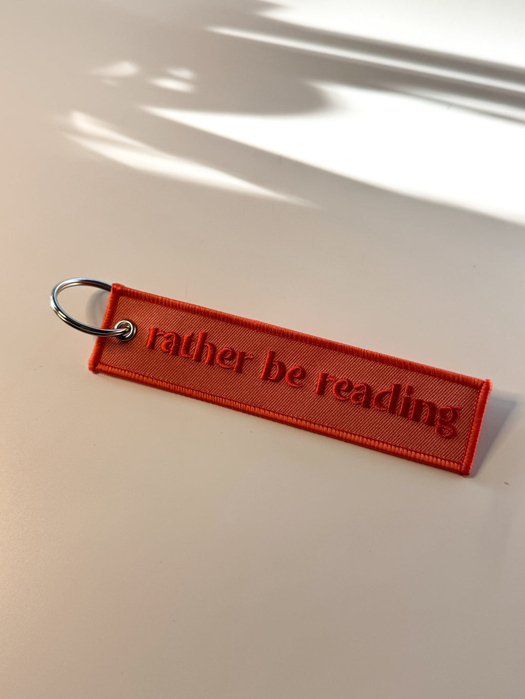 Rather Be Reading Embroidered Keychain (NEW STYLE)
