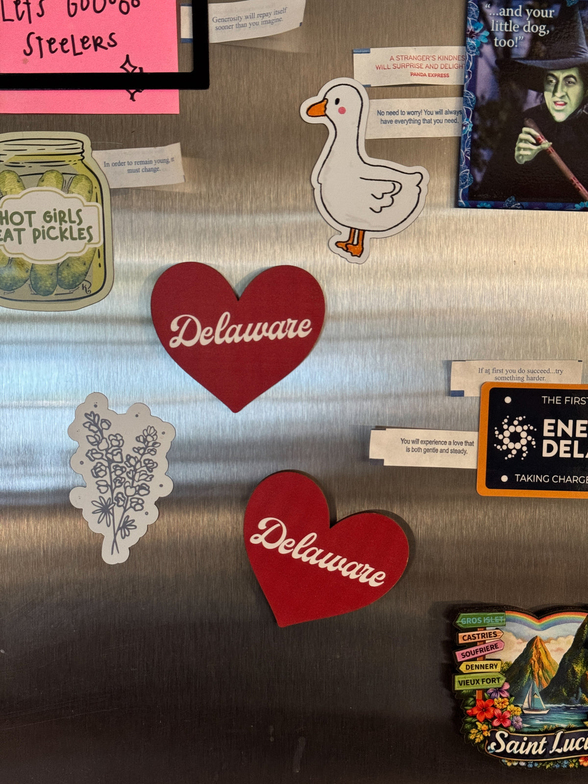 Heart Delaware Wooden Magnet