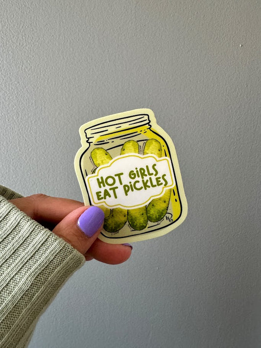 Hot Girls EAT PICKLES Sticker