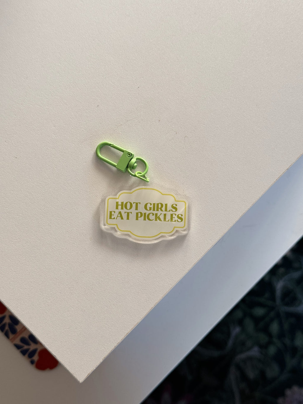 Hot Girls Eat Pickles Keychain