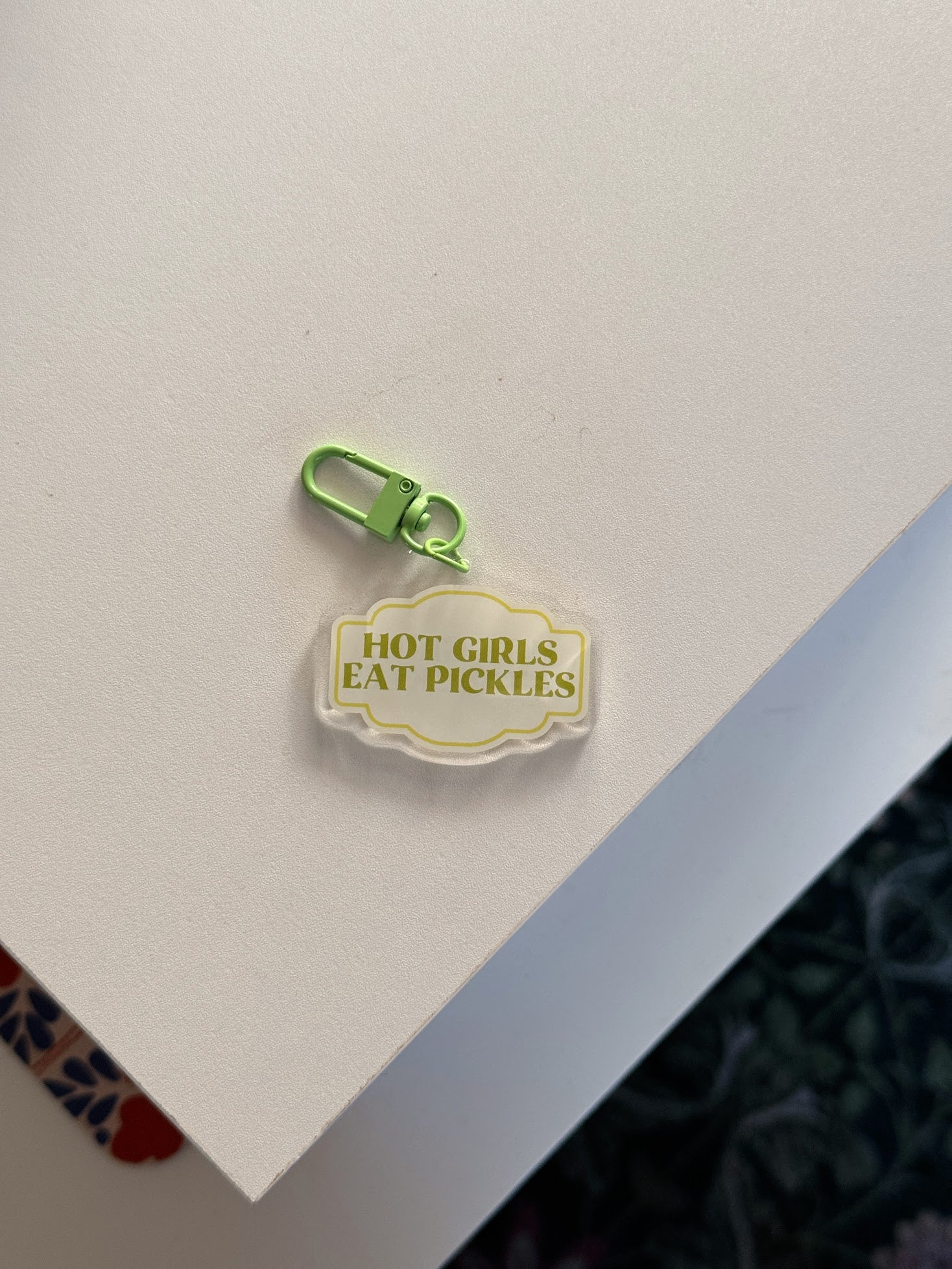 Hot Girls Eat Pickles Keychain