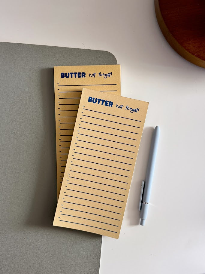 Butter Not Forget Long Notepad