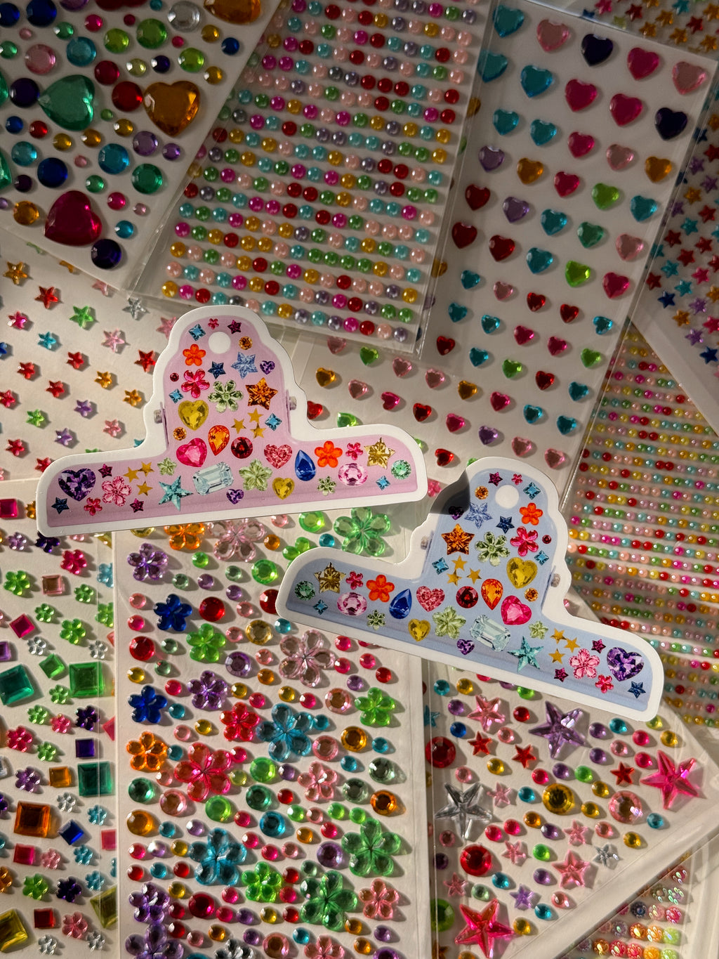 Rhinestone Whimsymaxxing Journal Clip Sticker - Blue