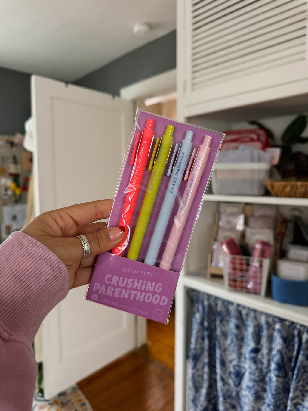 Crushing Parenthood Jotter Gel Pen: Set of 4