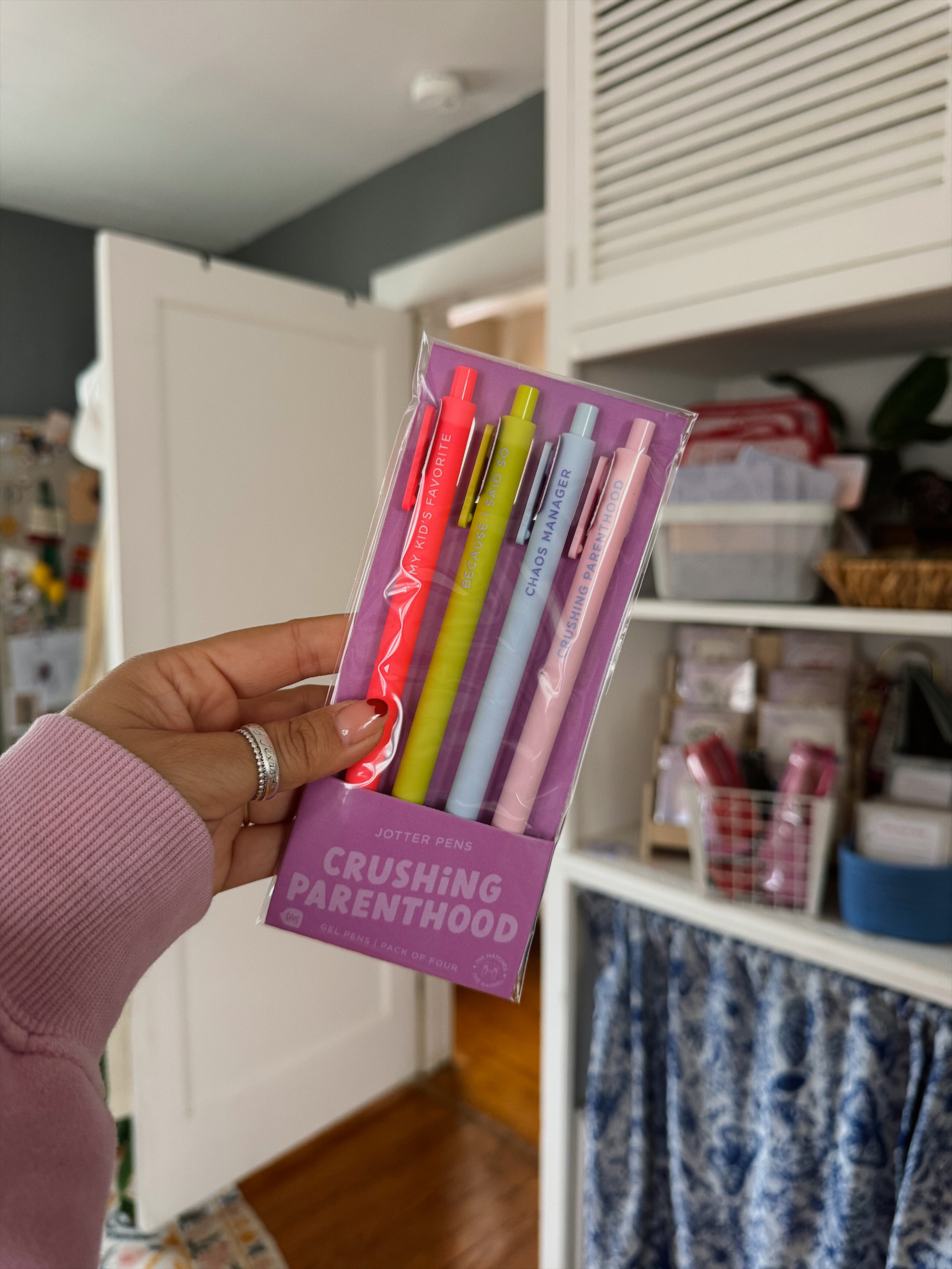 Crushing Parenthood Jotter Gel Pen: Set of 4