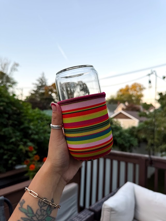 Multicolor Stripe Cup Sleeve