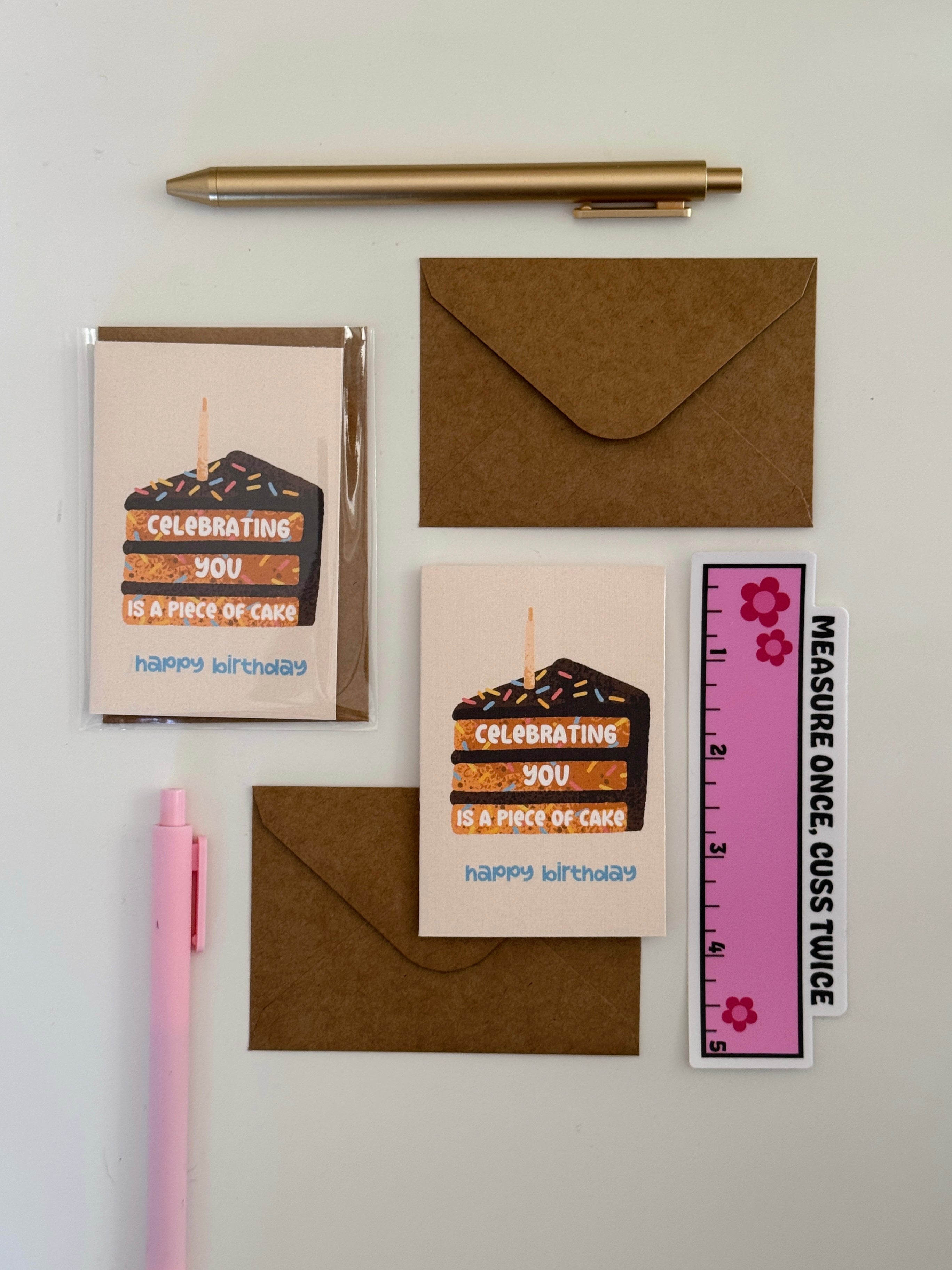 Mini Celebrating You is Cake Note Card