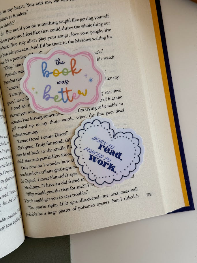 Born to Read. Forced to Work. Sticker