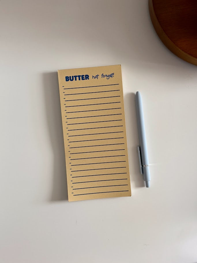 Butter Not Forget Long Notepad