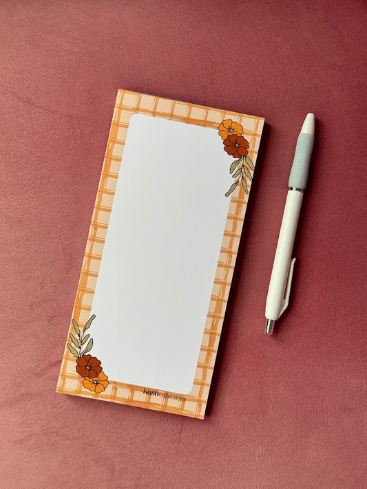 Orange Picnic Long Notepad