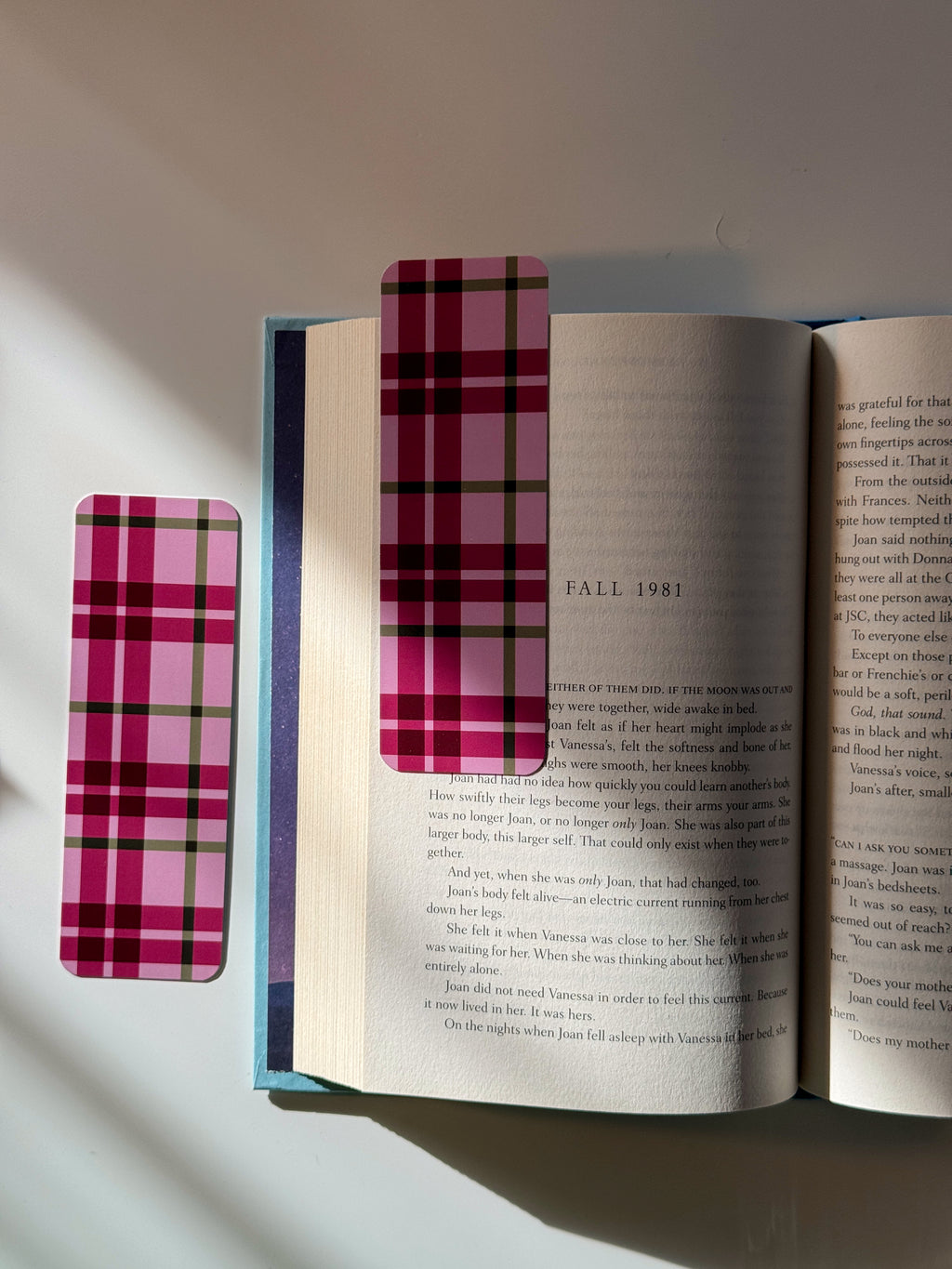 Plum Plaid Bookmark