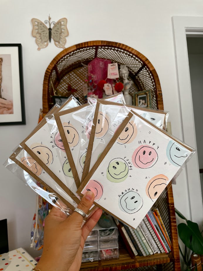 Hand Painted Happy You're Around Card