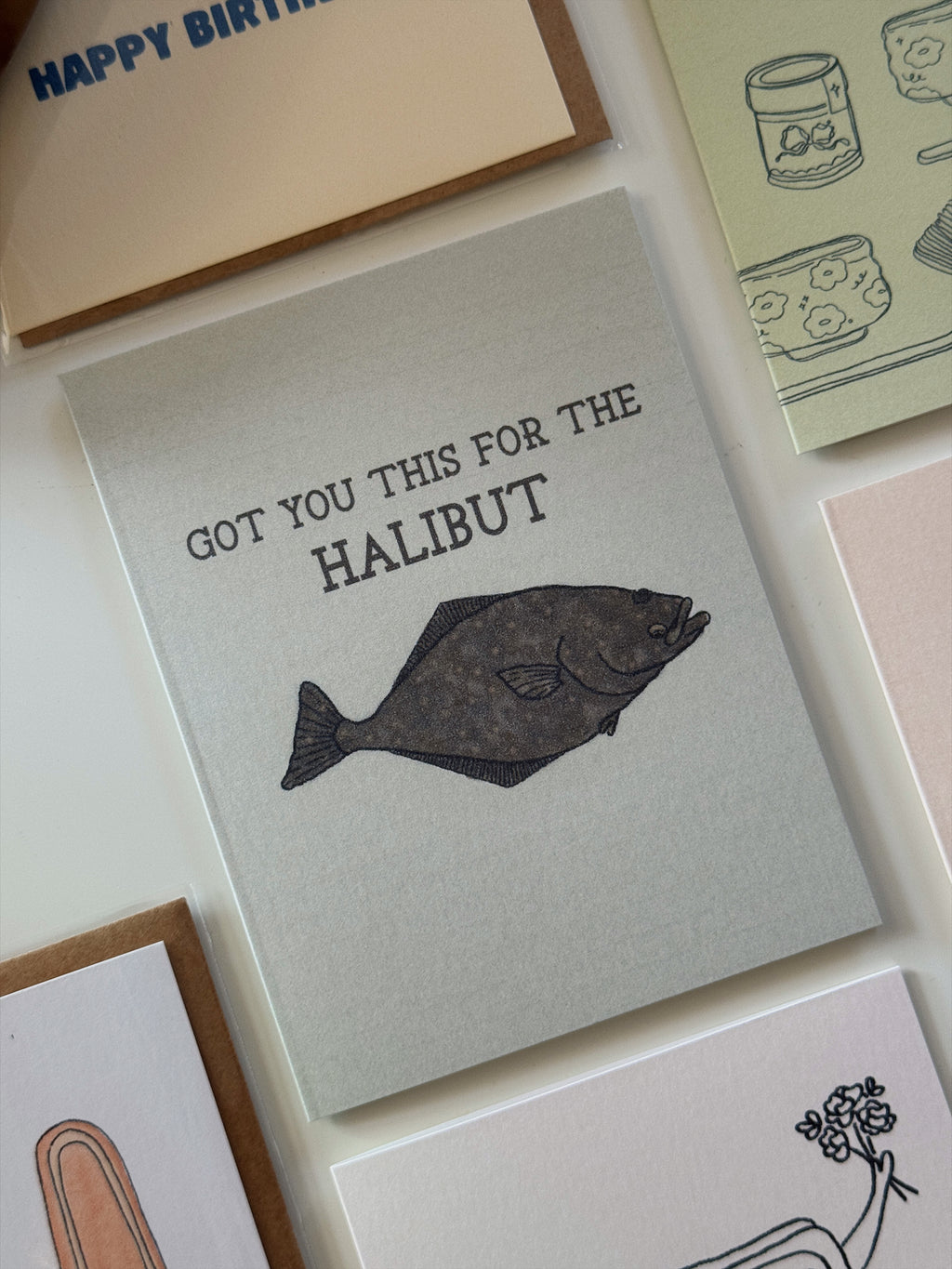 For the Halibut Funny Card