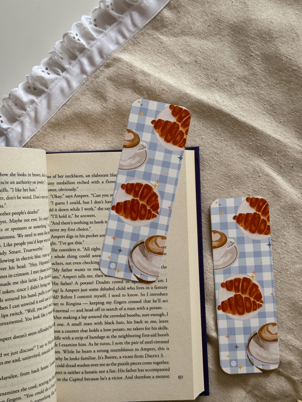 Croissants + Coffee Bookmark