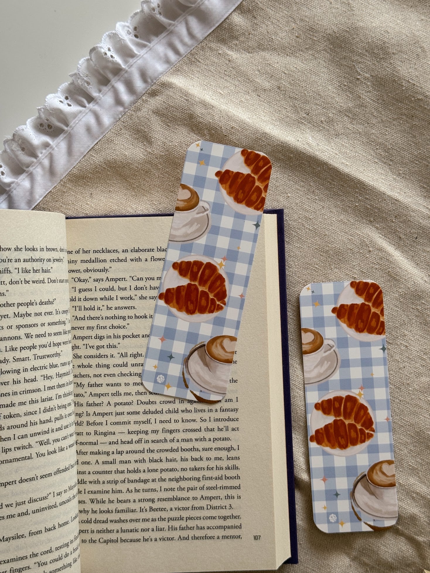 Croissants + Coffee Bookmark