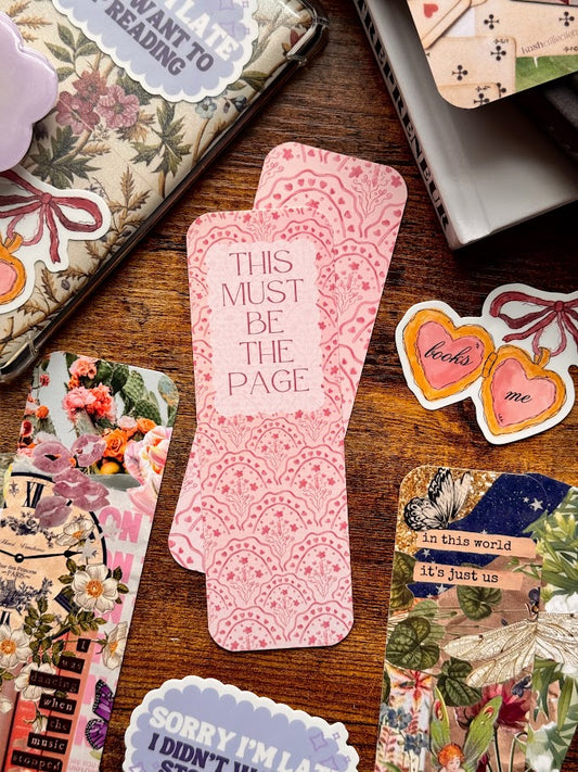 "This Must be the Page" Coquette Bookmark