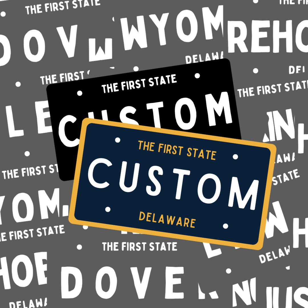 Lic Sticker CUSTOM Delaware License Plate Stickers (10 Pack) – kash collections studio