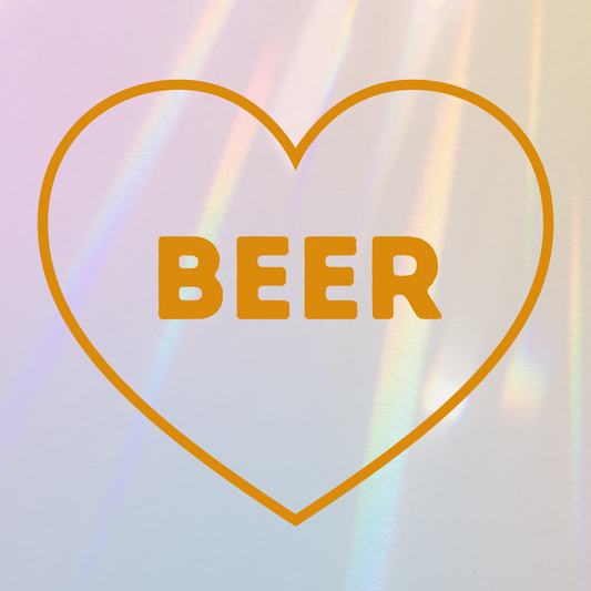 I Heart BEER Suncatcher Sticker