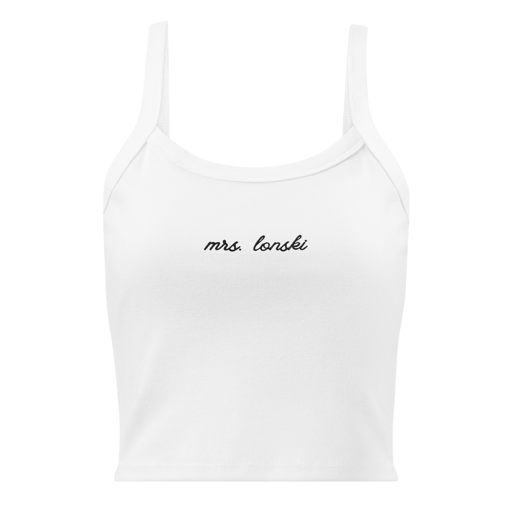 Personalized Mrs. Embroidered Tank