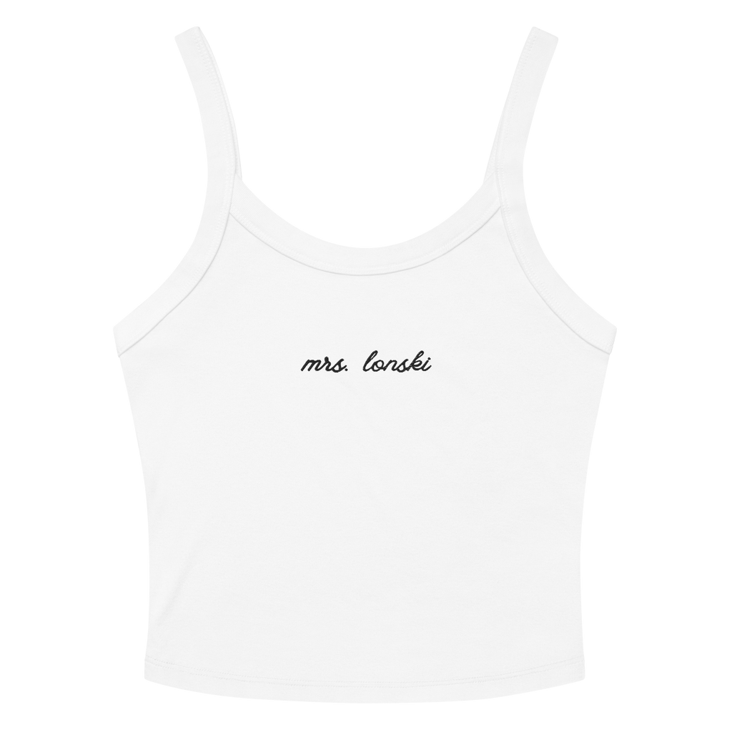 Personalized Mrs. Embroidered Tank