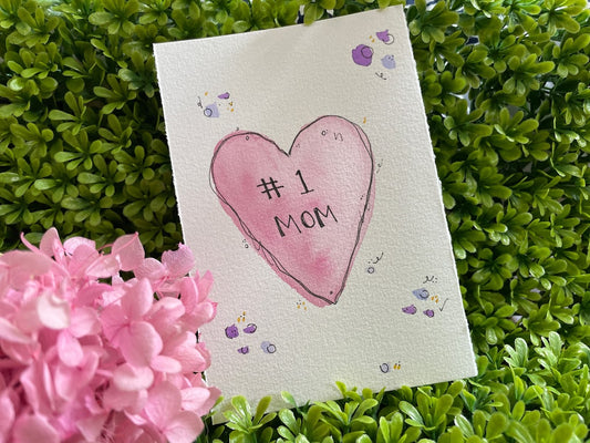 Number 1 Mom Card