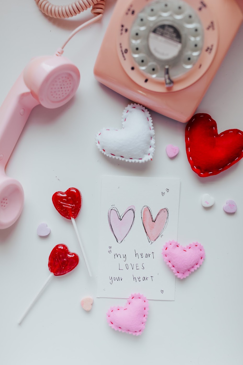 Hand Painted My Heart LOVES Your Heart Card